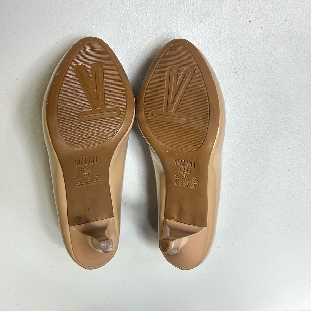 Vizzano Glamour Nude Tan Heels Shoes Womens | Size 6 - Picture 7 of 11